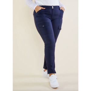 Anatomie Kate Skinny Cargo Pant in Navy Blue Size Medium NWT